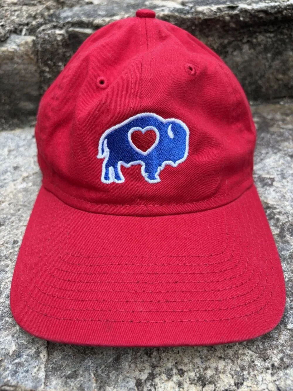 BuffaLove New Era Adjustable Strapback Baseball Hat Buffalo NY Heart Red OSFM